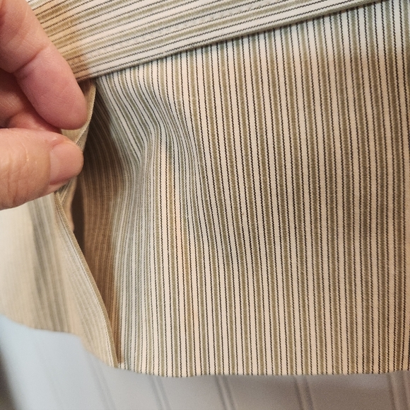 NEW Talbots Women's Tan Stripe Blazer Size 16 Cotton Blend Classic Chic Career - Picture 6 of 9